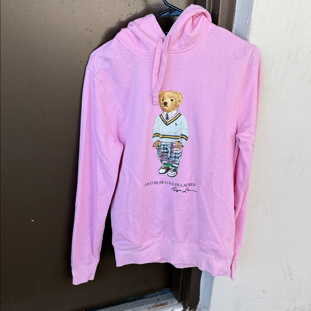 Ralph Lauren Pink Hoodie with Polo Bear